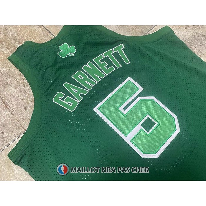 Maillot Boston Celtics Kevin Garnett NO 5 Mitchell & Ness 2012 Vert